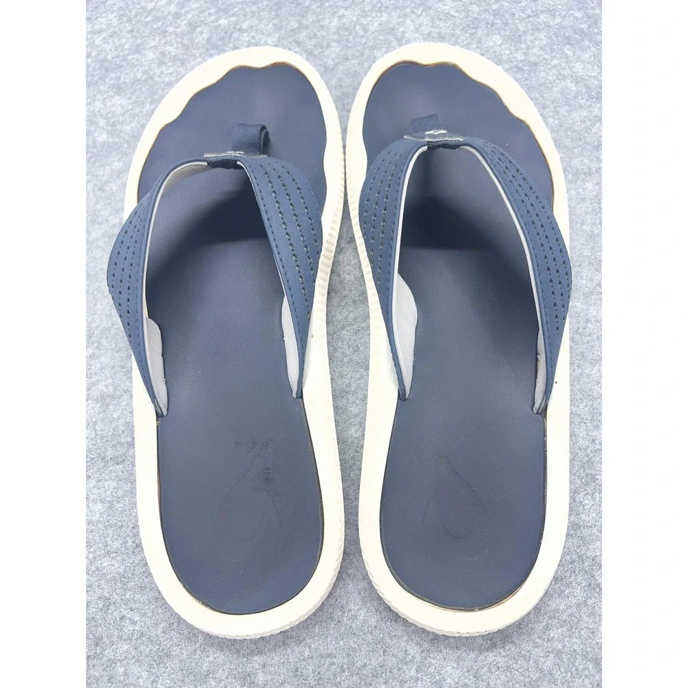OluKai Ulele Sandals Mens Size 12 Blue Thong Flip Flop Comfort Synthetic Beach